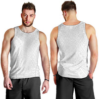 Lotu Tamaiti White Tongan Ngatu Men Tank Top Polynesian Tribal Fonulei Pattern - Polynesian Pride