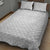 Lotu Tamaiti White Tongan Ngatu Quilt Bed Set Polynesian Tribal Fonulei Pattern - Polynesian Pride