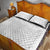 Lotu Tamaiti White Tongan Ngatu Quilt Bed Set Polynesian Tribal Fonulei Pattern - Polynesian Pride