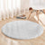 Lotu Tamaiti White Tongan Ngatu Round Carpet Polynesian Tribal Fonulei Pattern - Polynesian Pride