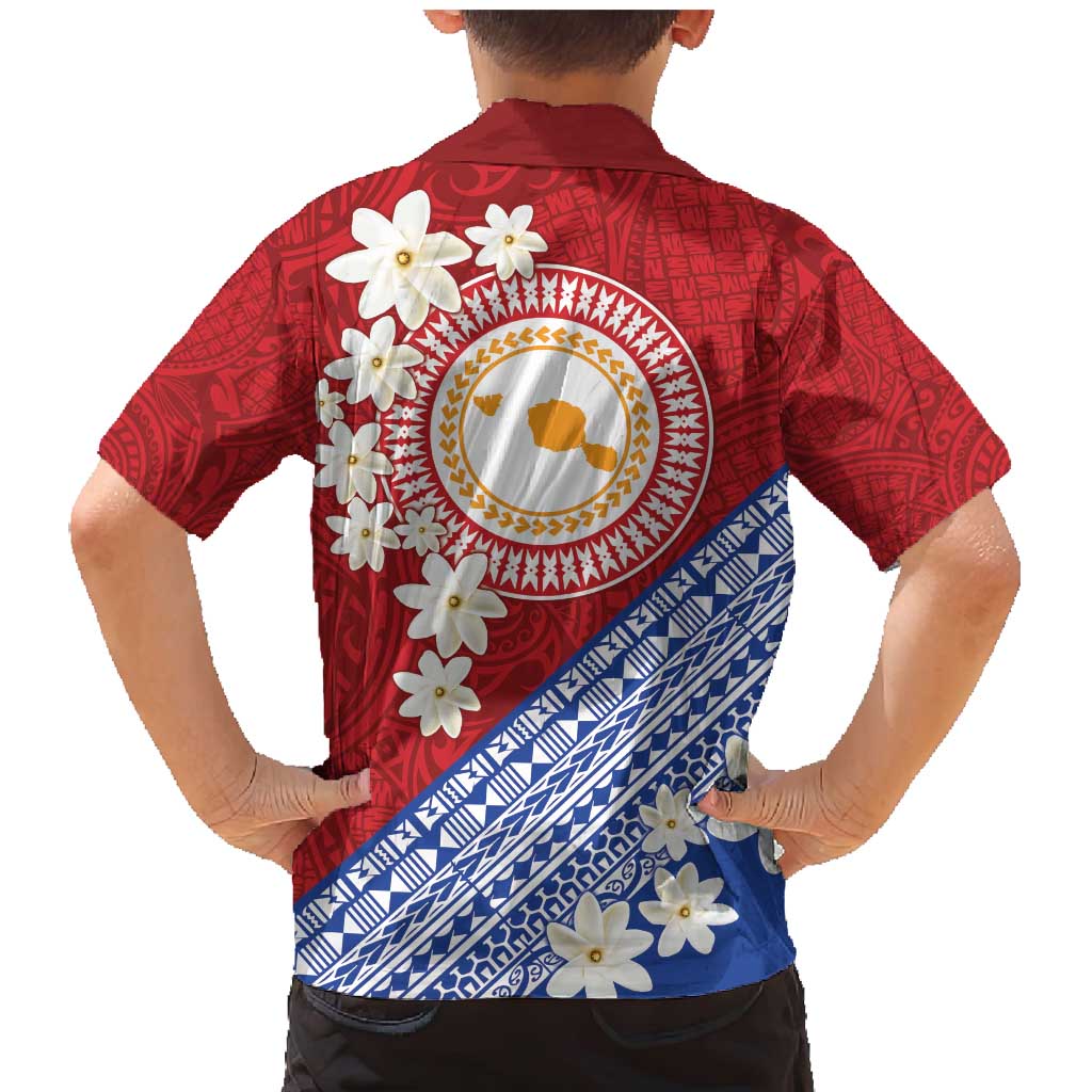 French Polynesia Family Matching Mermaid Dress and Hawaiian Shirt Tahitian Tiare Flowers Tribal LT9 - Polynesian Pride