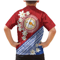 French Polynesia Family Matching Mermaid Dress and Hawaiian Shirt Tahitian Tiare Flowers Tribal LT9 - Polynesian Pride
