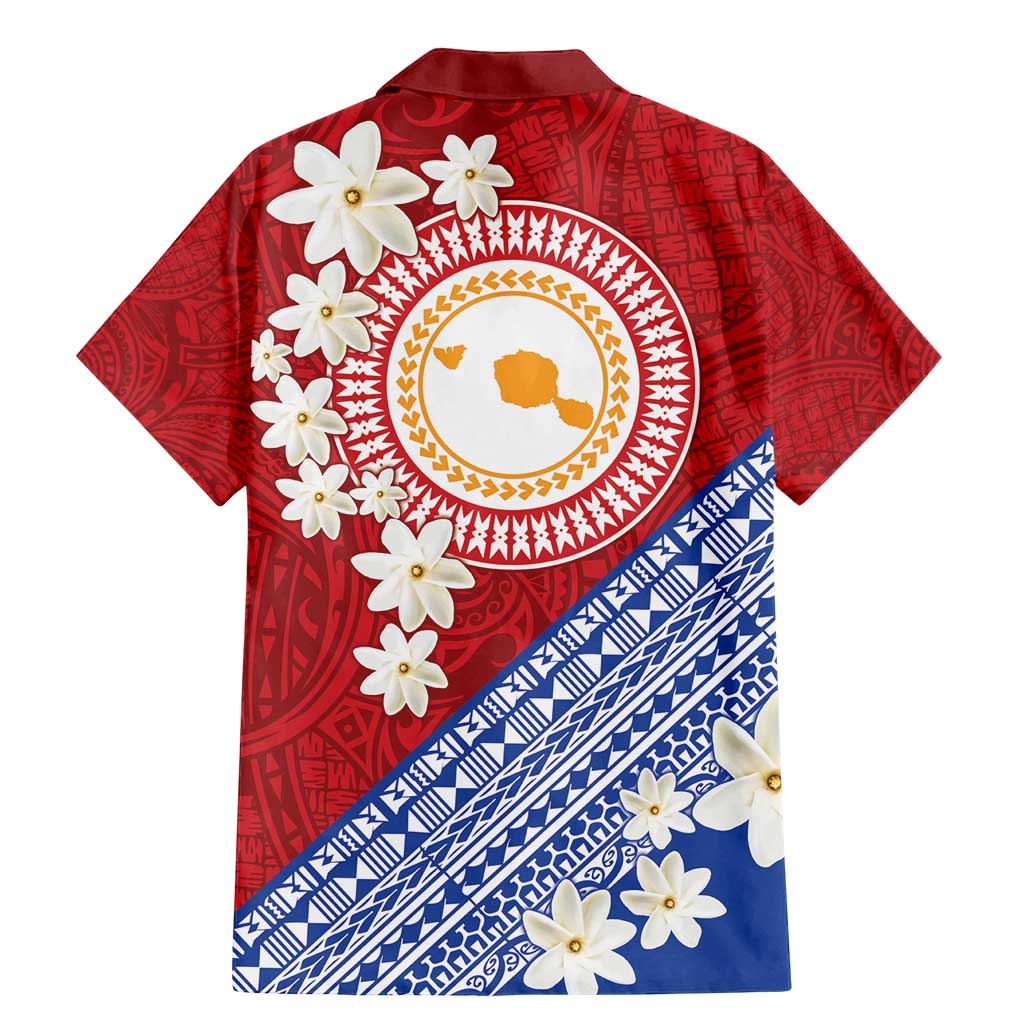 French Polynesia Family Matching Mermaid Dress and Hawaiian Shirt Tahitian Tiare Flowers Tribal LT9 - Polynesian Pride