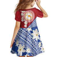 French Polynesia Family Matching Off Shoulder Short Dress and Hawaiian Shirt Tahitian Tiare Flowers Tribal LT9 - Polynesian Pride