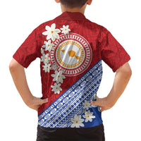 French Polynesia Family Matching Tank Maxi Dress and Hawaiian Shirt Tahitian Tiare Flowers Tribal LT9 - Polynesian Pride