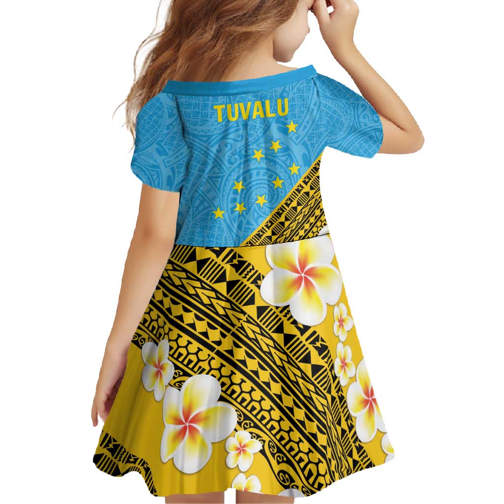 Tuvalu Plumeria Flowers Family Matching Tank Maxi Dress and Hawaiian Shirt Polynesian Tribal Pattern LT9 - Polynesian Pride