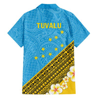 Tuvalu Plumeria Flowers Family Matching Tank Maxi Dress and Hawaiian Shirt Polynesian Tribal Pattern LT9 - Polynesian Pride