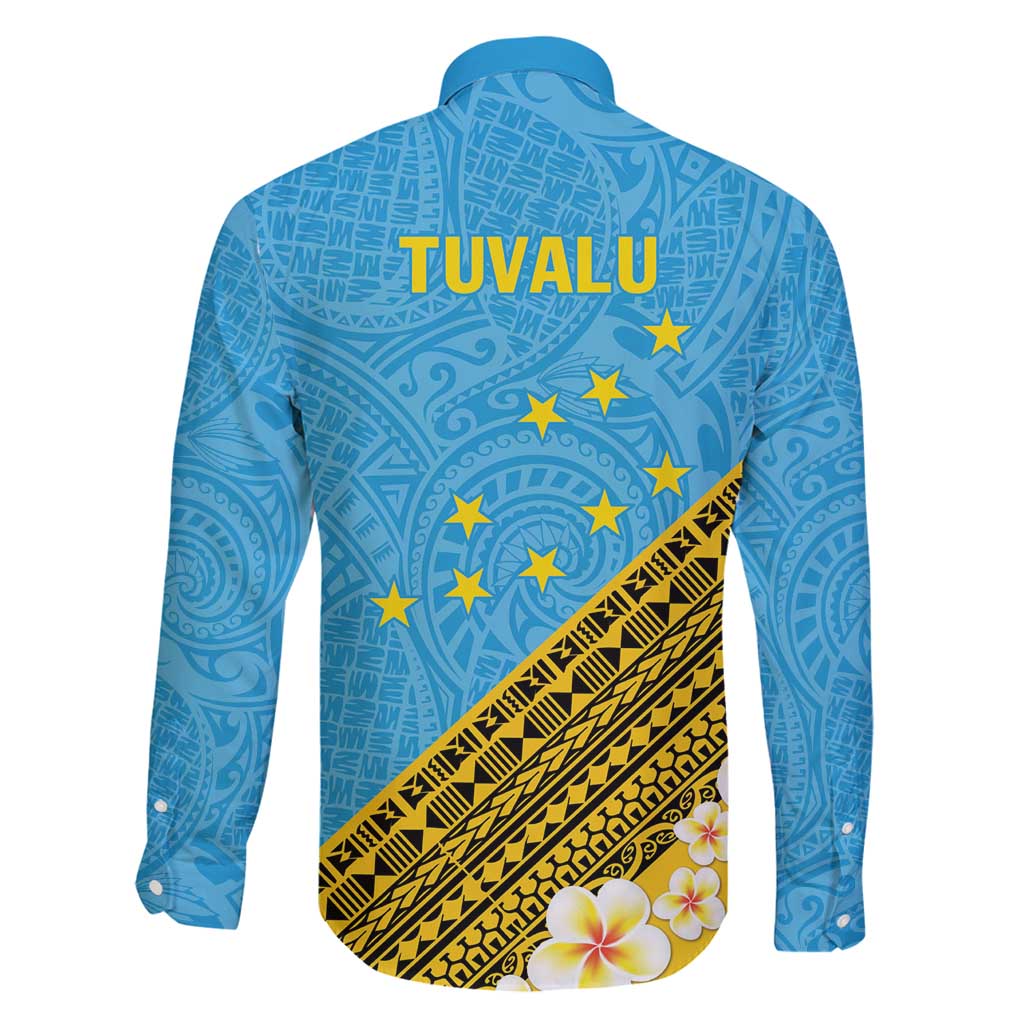Tuvalu Plumeria Flowers Family Matching Tank Maxi Dress and Hawaiian Shirt Polynesian Tribal Pattern LT9 - Polynesian Pride
