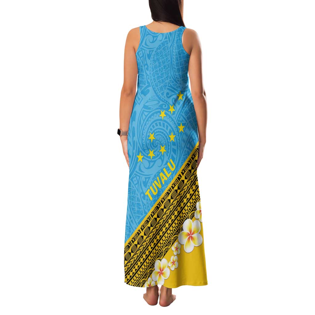Tuvalu Plumeria Flowers Family Matching Tank Maxi Dress and Hawaiian Shirt Polynesian Tribal Pattern LT9 - Polynesian Pride