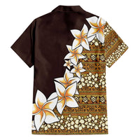 Vintage Hibiscus Turtle Pattern Hawaiian Shirt with Plumeria Half Style