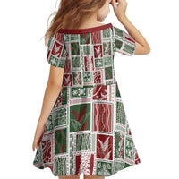 Mele Kalikimaka Hawaiian Quilt and Lei Patchwork Family Matching Puletasi and Hawaiian Shirt - Polynesian Pride