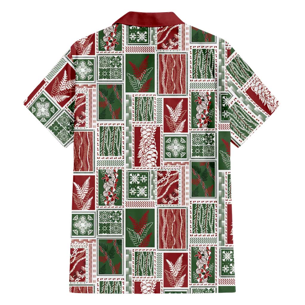 Mele Kalikimaka Hawaiian Quilt and Lei Patchwork Family Matching Puletasi and Hawaiian Shirt - Polynesian Pride
