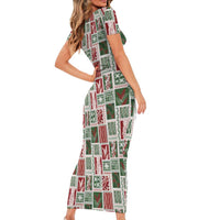 Mele Kalikimaka Hawaiian Quilt and Lei Patchwork Family Matching Short Sleeve Bodycon Dress and Hawaiian Shirt LT9 - Polynesian Pride