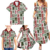 Mele Kalikimaka Hawaiian Quilt and Lei Patchwork Family Matching Summer Maxi Dress and Hawaiian Shirt - Polynesian Pride