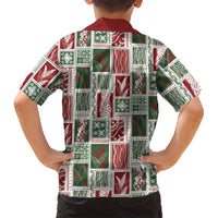 Mele Kalikimaka Hawaiian Quilt and Lei Patchwork Family Matching Tank Maxi Dress and Hawaiian Shirt - Polynesian Pride