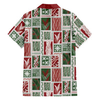Mele Kalikimaka Hawaiian Quilt and Lei Patchwork Family Matching Tank Maxi Dress and Hawaiian Shirt - Polynesian Pride