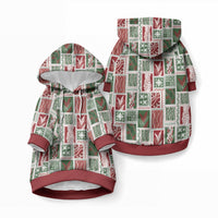 Mele Kalikimaka Hawaiian Quilt and Lei Patchwork Pet Hoodie LT9 Pullover Red - Polynesian Pride