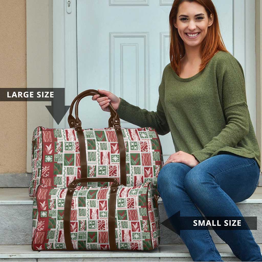 Mele Kalikimaka Hawaiian Quilt and Lei Patchwork Travel Bag - Polynesian Pride