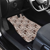 Vintage Aloha Block Quilt Car Mats Beige Inspired Lei Motifs - Polynesian Pride