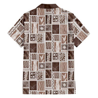 Vintage Aloha Block Quilt Family Matching Mermaid Dress and Hawaiian Shirt Beige Inspired Lei Motifs LT9 - Polynesian Pride