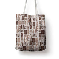 Vintage Aloha Block Quilt Tote Bag Beige Inspired Lei Motifs LT9 - Polynesian Pride