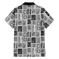 Vintage Aloha Block Quilt Family Matching Mermaid Dress and Hawaiian Shirt Black Inspired Lei Motifs LT9 - Polynesian Pride