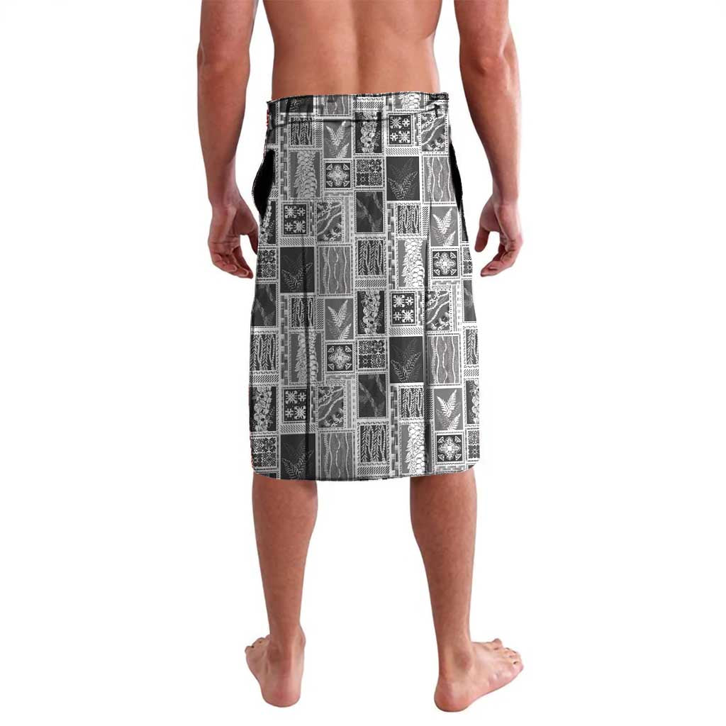 Vintage Aloha Block Quilt Lavalava Black Inspired Lei Motifs - Polynesian Pride