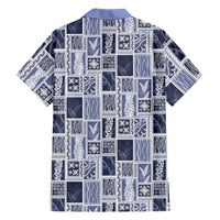 Vintage Aloha Block Quilt Family Matching Mermaid Dress and Hawaiian Shirt Blue Inspired Lei Motifs LT9 - Polynesian Pride