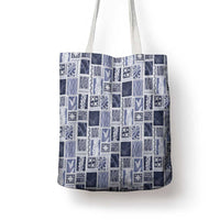 Vintage Aloha Block Quilt Tote Bag Blue Inspired Lei Motifs LT9 - Polynesian Pride