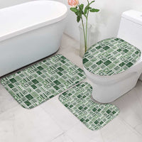 Vintage Aloha Block Quilt Bathroom Set Green Inspired Lei Motifs LT9 - Polynesian Pride
