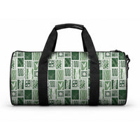 Vintage Aloha Block Quilt Duffle Bag Green Inspired Lei Motifs LT9 One size Green - Polynesian Pride