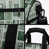 Vintage Aloha Block Quilt Duffle Bag Green Inspired Lei Motifs LT9 - Polynesian Pride