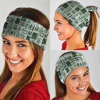 Vintage Aloha Block Quilt Neck Gaiter Green Inspired Lei Motifs LT9 - Polynesian Pride