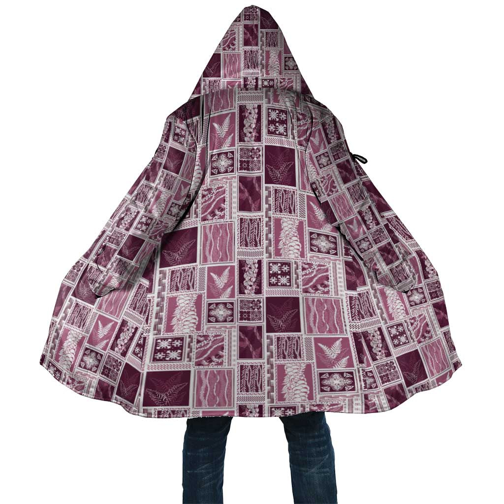 Vintage Aloha Block Quilt Cloak Pink Inspired Lei Motifs - Polynesian Pride