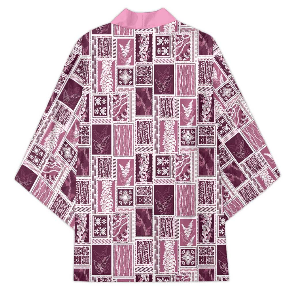 Vintage Aloha Block Quilt Kimono Pink Inspired Lei Motifs LT9 - Polynesian Pride