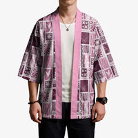 Vintage Aloha Block Quilt Kimono Pink Inspired Lei Motifs LT9 - Polynesian Pride