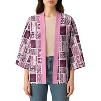 Vintage Aloha Block Quilt Kimono Pink Inspired Lei Motifs LT9 - Polynesian Pride
