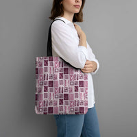 Vintage Aloha Block Quilt Tote Bag Pink Inspired Lei Motifs LT9 - Polynesian Pride