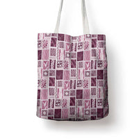 Vintage Aloha Block Quilt Tote Bag Pink Inspired Lei Motifs LT9 - Polynesian Pride