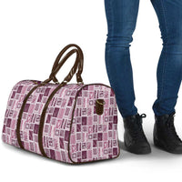 Vintage Aloha Block Quilt Travel Bag Pink Inspired Lei Motifs - Polynesian Pride