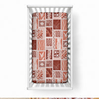 Vintage Aloha Block Quilt Baby Bed Cover Red Inspired Lei Motifs LT9 28 × 52 in Red - Polynesian Pride