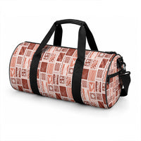 Vintage Aloha Block Quilt Duffle Bag Red Inspired Lei Motifs LT9 - Polynesian Pride