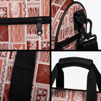 Vintage Aloha Block Quilt Duffle Bag Red Inspired Lei Motifs LT9 - Polynesian Pride