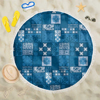 Vintage Hawaiian Quilting Patterns Beach Blanket Blue Style Tribal Fabric Patchwork LT9 One Size 150cm Blue - Polynesian Pride