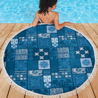 Vintage Hawaiian Quilting Patterns Beach Blanket Blue Style Tribal Fabric Patchwork LT9 - Polynesian Pride