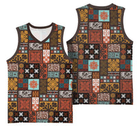 Vintage Hawaiian Quilting Patterns Basketball Jersey Brown Style Tribal Fabric Patchwork - Polynesian Pride