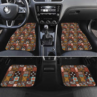 Vintage Hawaiian Quilting Patterns Car Mats Brown Style Tribal Fabric Patchwork - Polynesian Pride