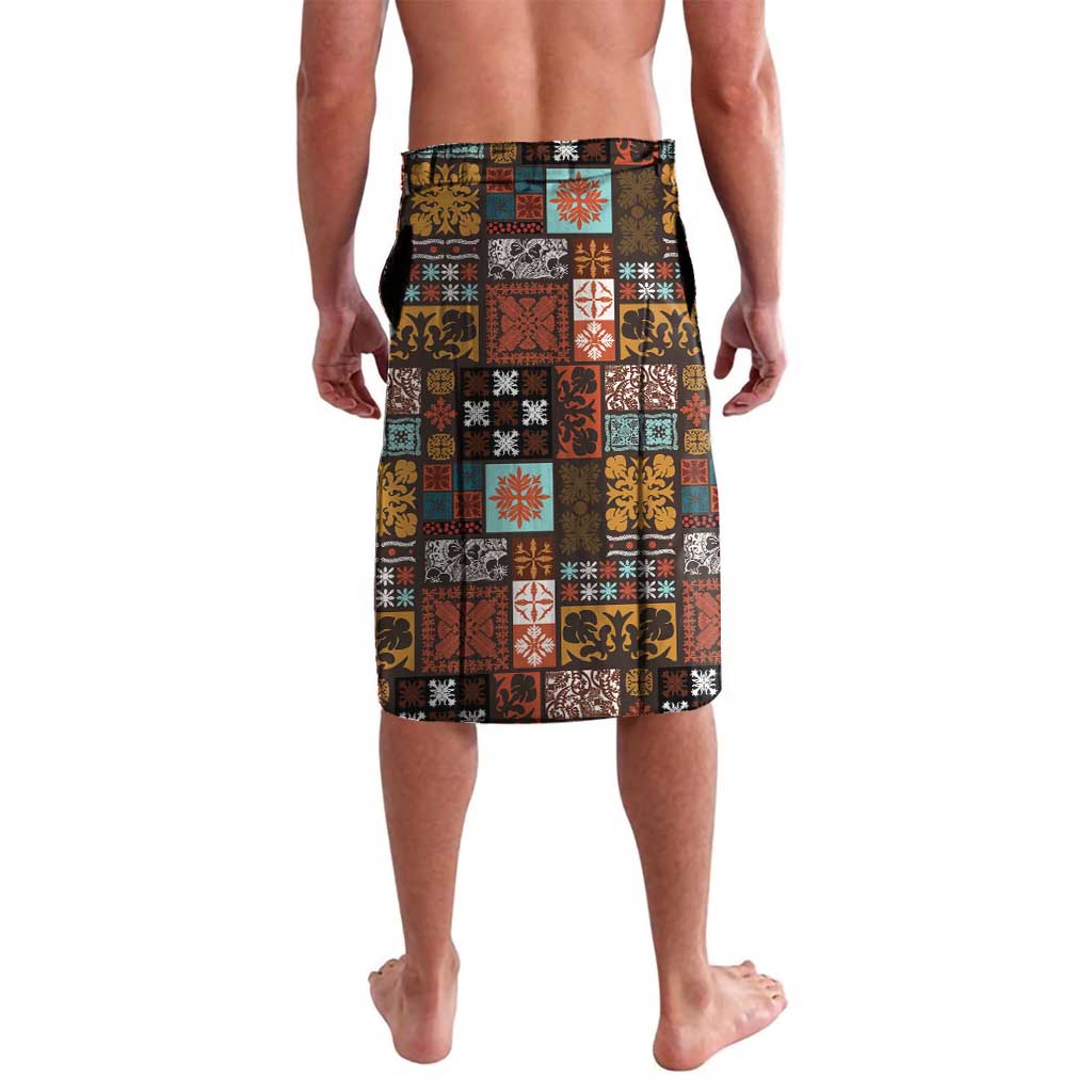 Vintage Hawaiian Quilting Patterns Lavalava Brown Style Tribal Fabric Patchwork - Polynesian Pride