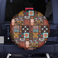 Vintage Hawaiian Quilting Patterns Spare Tire Cover Brown Style Tribal Fabric Patchwork - Polynesian Pride
