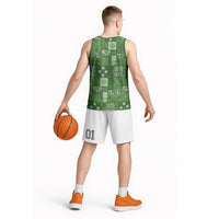 Vintage Hawaiian Quilting Patterns Basketball Jersey Green Style Tribal Fabric Patchwork - Polynesian Pride